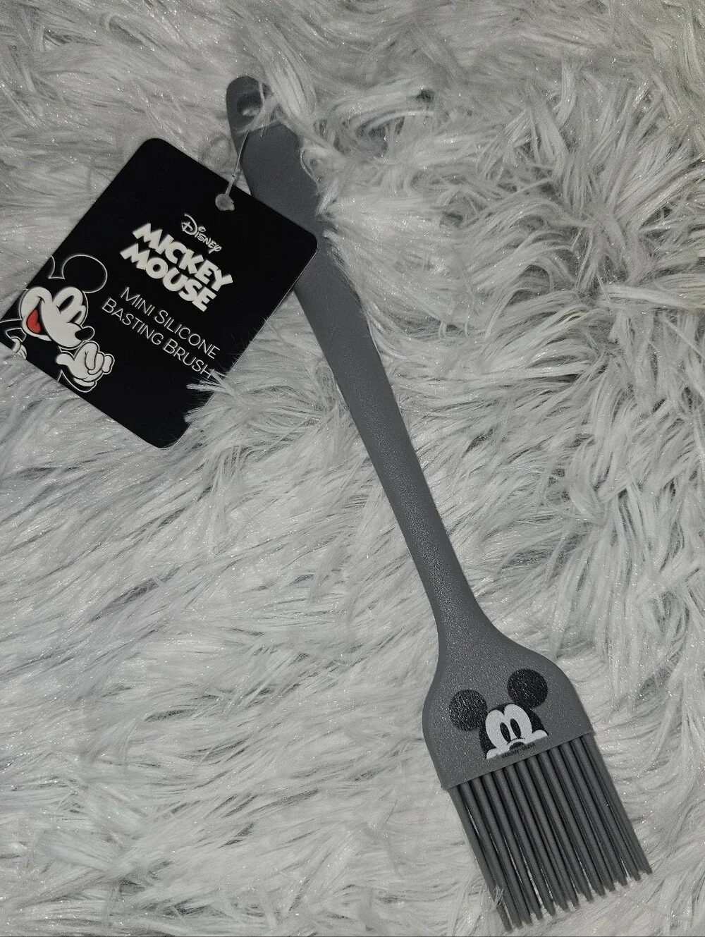 Disney Mickey Mouse Mini Silicone Basting Brush Gray Kitchen Utensil NWT 8.5 in